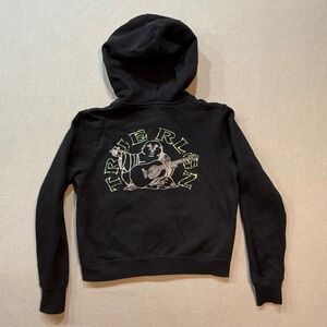 True Religion Y2K Streetwear Crystal Buddha Rhinestone Hoodie Sweatshirt Women S